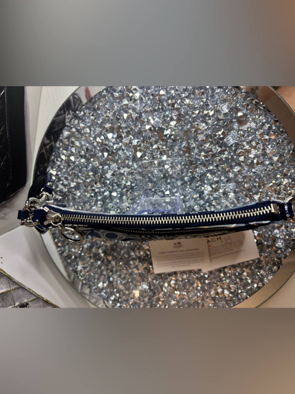 Coach Poppy Blue Denim Glam wristlet NWOT - Picture 5 of 12